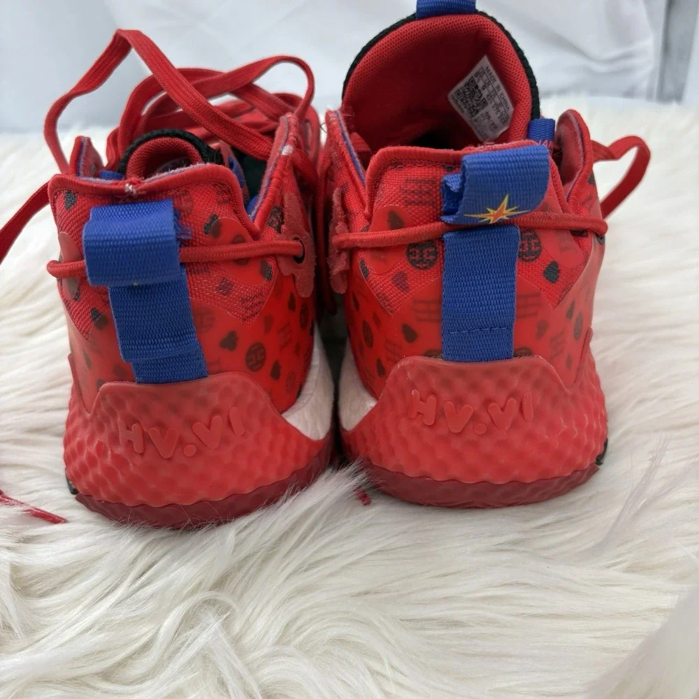 Adidas Harden Vol. 6 Vivid Red Monogram Men's Size 9.5 Shoes‎ Las Vegas HQ3884